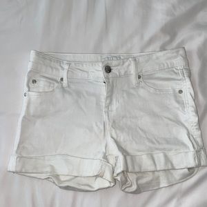 White denim shorts